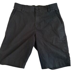 Nike‎ Men's Black Flat Front Casual Shorts Size 30